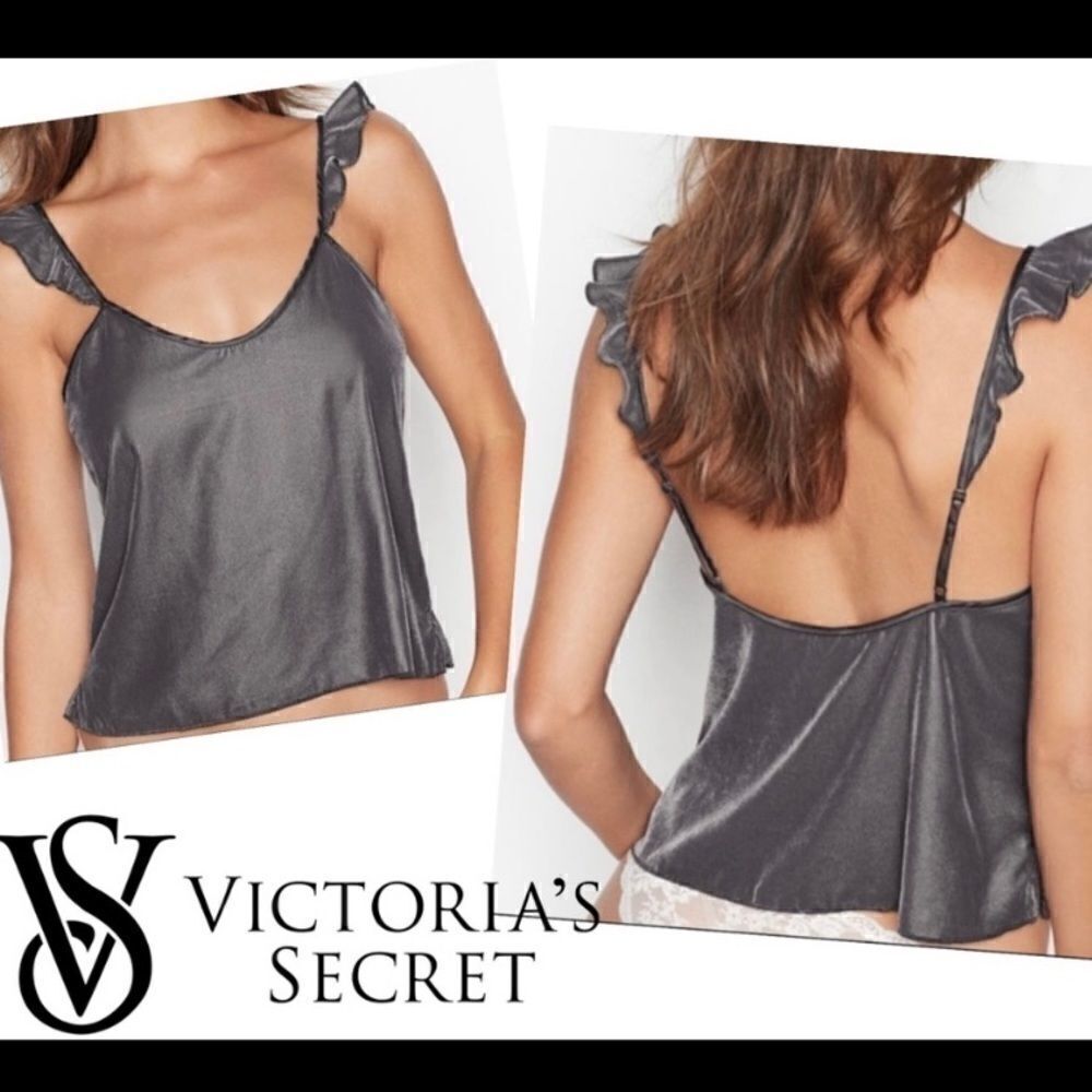 EUC VICTORIAS SECRET VELVET CROP TOP MEDIUM